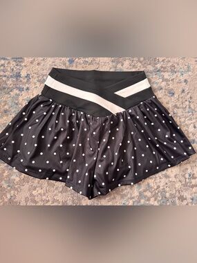Polka dot workout shorts